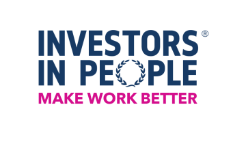 Investors In People logo with the tagline 'make work better'