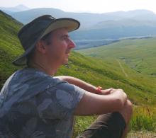 Stephen Catterall in the Highlands admiring the view